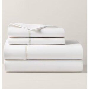 Ralph Lauren Organic Cotton Palmer Full Flat Sheet Sand Dune NEW